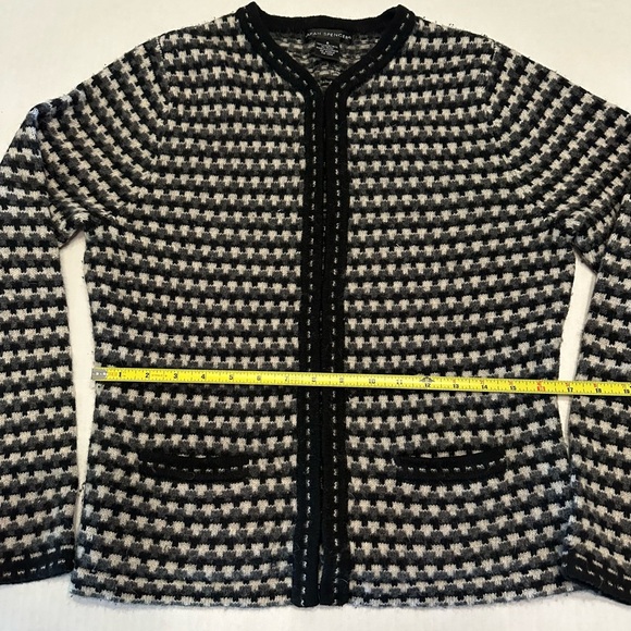 Sarah Spencer Lambs Wool Long Sleeve Sweater Cardigan Size Small - Picture 7 of 8